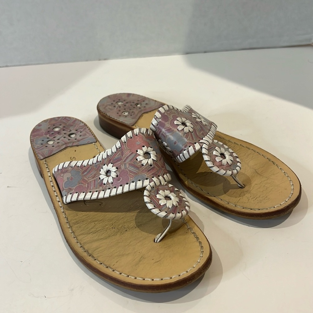 Jack Rogers Limited, edition, print sandals size 8